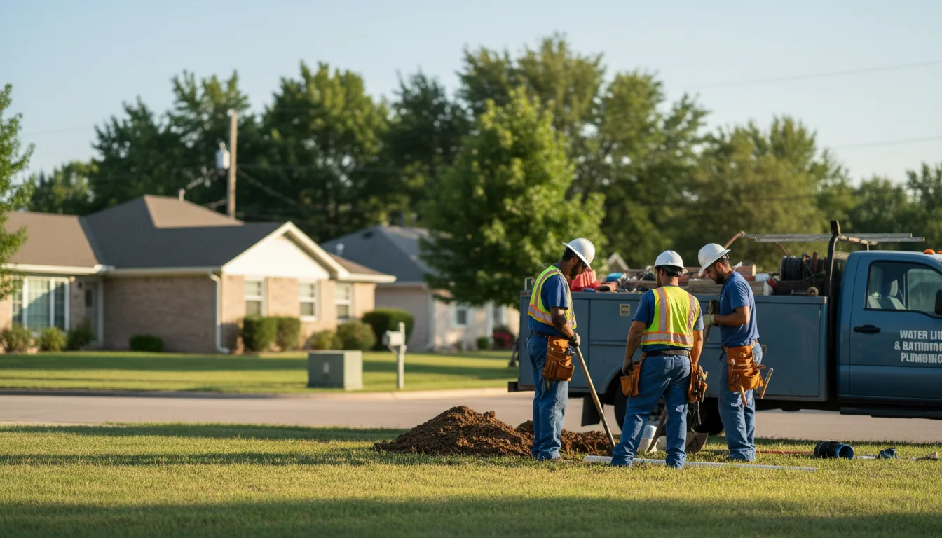 Residential water line and bathroom plumbing service in Vanndale, AR